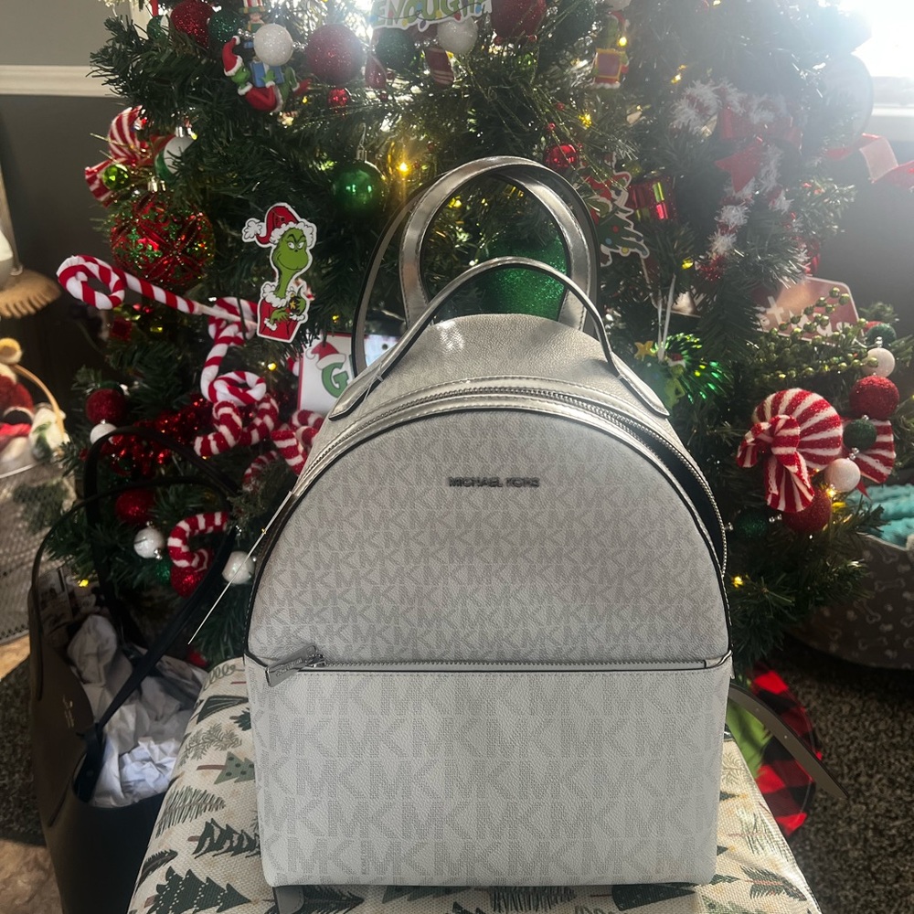 Michael Kors Gray Backpack